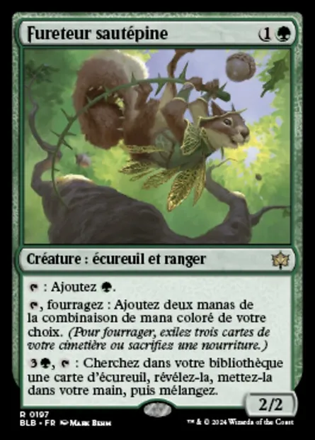 Fureteur sautépine, carte Magic BLB 197 — extension Bloomburrow