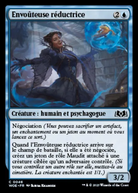 Envoûteuse réductrice, carte Magic WOE 46 — extension Wilds of Eldraine