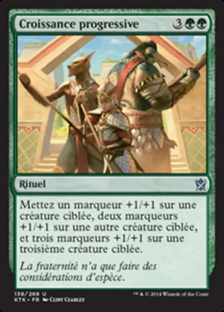 Croissance progressive, carte Magic KTK 138 — extension Les Khans de Tarkir