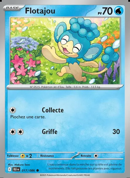 Flotajou, carte Pokémon BLK 017 — extension Foudre Noire