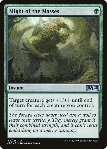 Might of the Masses, Magic card M20 182 — Core Set 2020 set