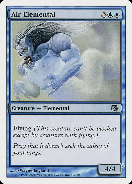 Air Elemental, Magic card 8ED 59 — Eighth Edition set