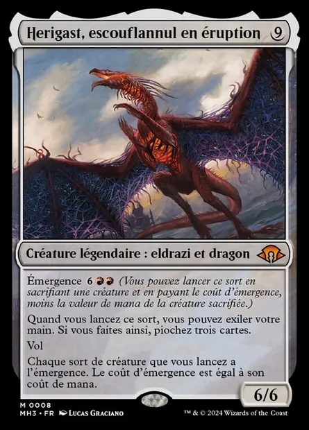 Herigast, escouflannul en éruption, carte Magic MH3 8 — extension Modern Horizons 3