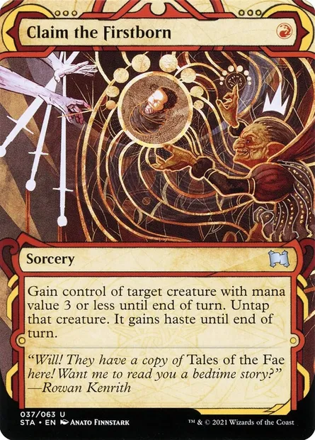Claim the Firstborn, Magic card STA 37 — Strixhaven Mystical Archive set