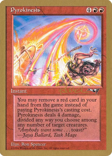 Pyrokinésie, carte Magic WC97 pm78 — extension World Championship Decks 1997