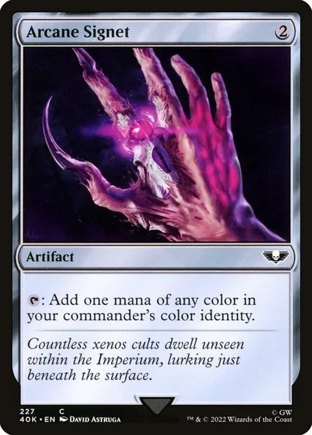 Arcane Signet, Magic card 40K 227 — Warhammer 40,000 Commander set