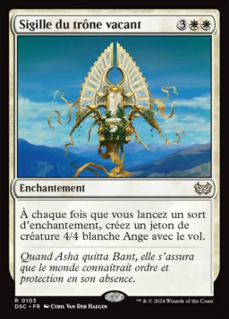Sigille du trône vacant, carte Magic DSC 103 — extension Duskmourn: House of Horror Commander