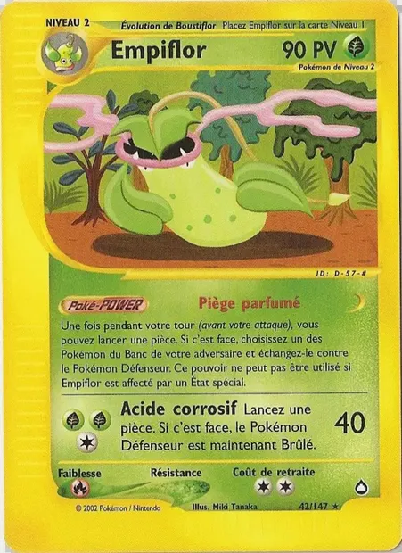 Empiflor, carte Pokémon AQ 42 — extension Aquapolis