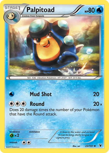 Palpitoad, Pokémon card NVI 23 — Noble Victories set