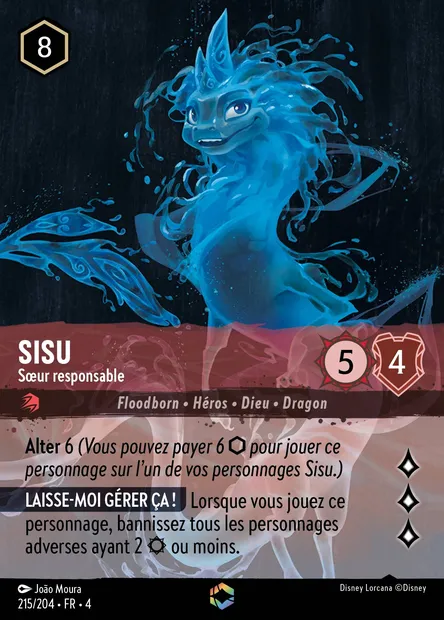 Sisu - Sœur responsable, carte Disney Lorcana CH4-215 — extension Le Retour d'Ursula