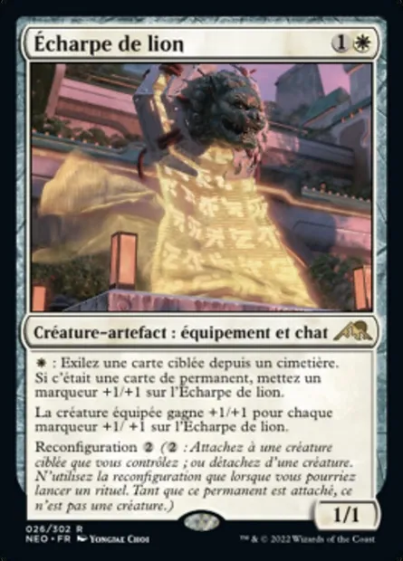 Écharpe de lion, carte Magic NEO 26 — extension Kamigawa: La Dynastie Néon