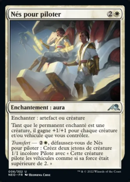 Nés pour piloter, carte Magic NEO 6 — extension Kamigawa: La Dynastie Néon