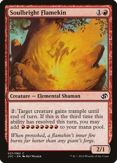 Soulbright Flamekin, Magic card JVC 37 — Duel Decks Anthology: Jace vs. Chandra set