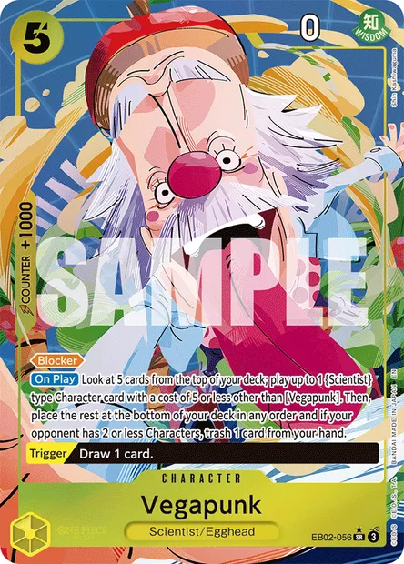 Vegapunk, One Piece card EB02-056 — Anime 25th Collection set