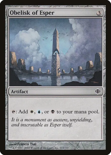 Obelisk of Esper, Magic card ALA 213 — Shards of Alara set