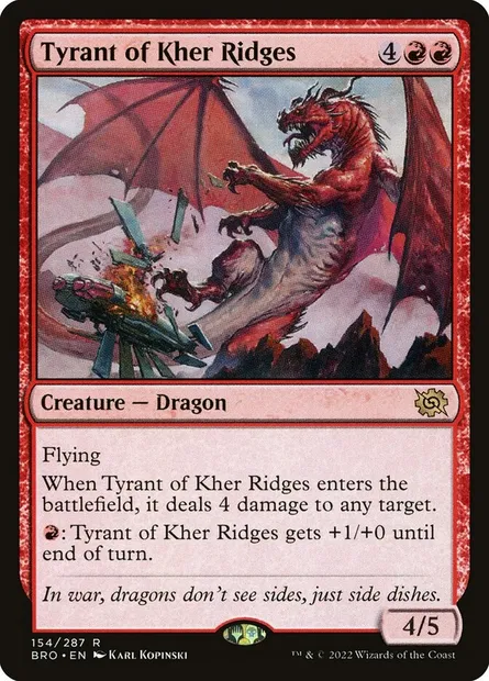 Tyrant of Kher Ridges, Magic card BRO 154 — The Brothers' War set