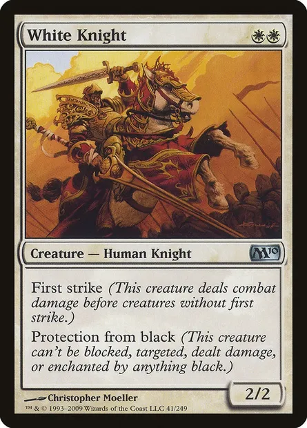 White Knight, Magic card M10 41 — Magic 2010 set