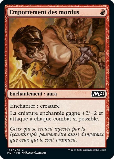 Emportement des mordus, carte Magic M21 145 — extension Core Set 2021