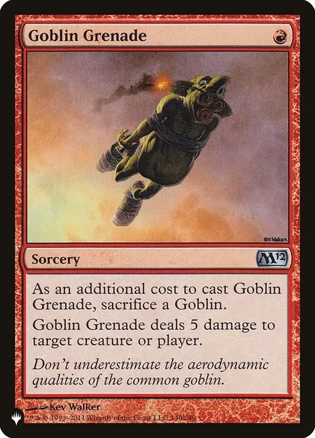 Goblin Grenade, Magic card PLST M12-140 — The List set