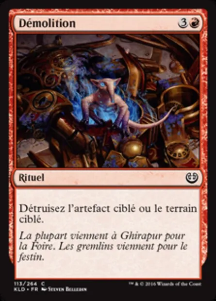 Démolition, carte Magic KLD 113 — extension Kaladesh