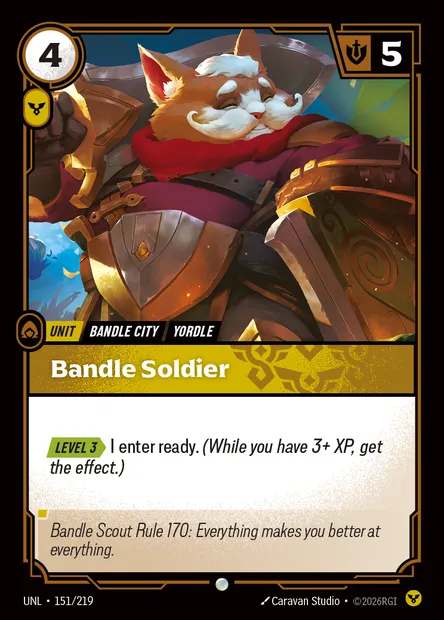 Bandle Soldier, Riftbound card UNL 151 — Unleashed set