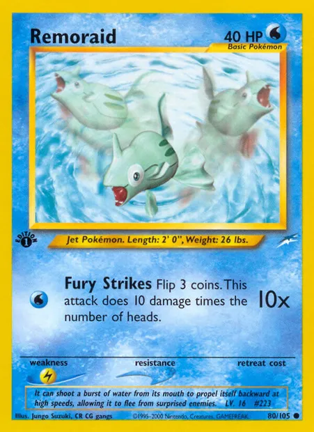 Remoraid, Pokémon card NDE 80 — Neo Destiny set