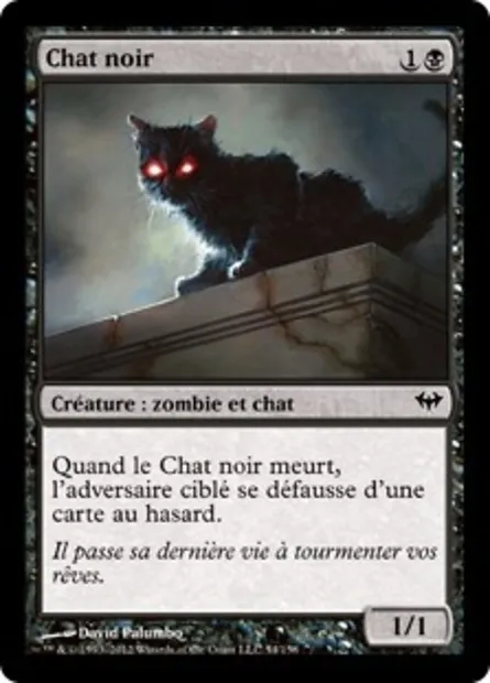 Chat noir, carte Magic DKA 54 — extension Obscure Ascension