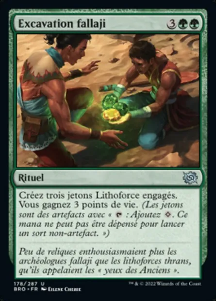 Excavation fallaji, carte Magic BRO 178 — extension La Guerre Fratricide