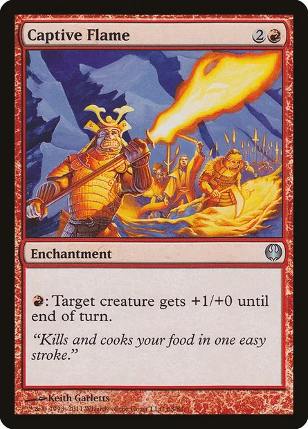 Captive Flame, Magic card DDG 68 — Duel Decks: Knights vs. Dragons set