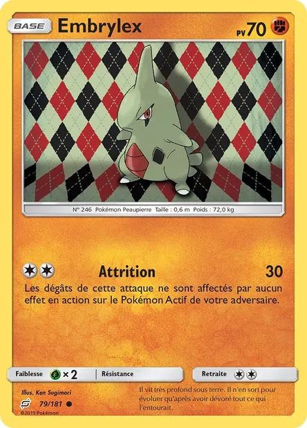 Embrylex, carte Pokémon TEU 79 — extension Duo de Choc