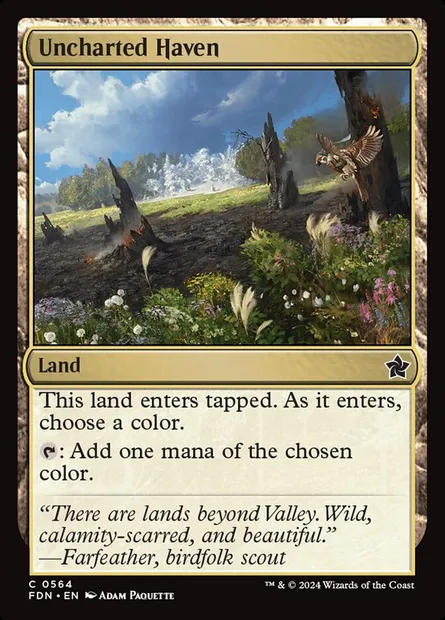 Uncharted Haven, Magic card FDN 564 — Foundations set