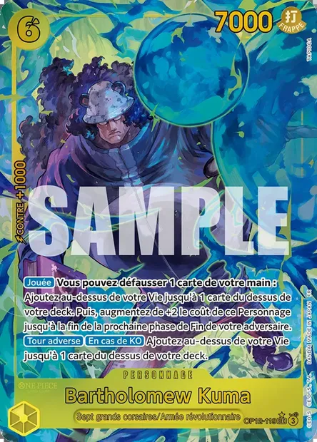 Bartholomew Kuma, carte One Piece OP12-119 — extension L'HÉRITAGE DU MAÎTRE