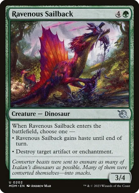 Ravenous Sailback, Magic card MOM 202 — March of the Machine set