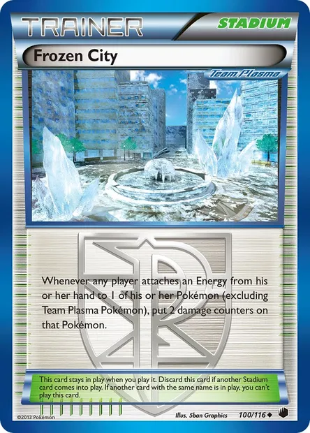 Frozen City, Pokémon card PLF 100 — Plasma Freeze set