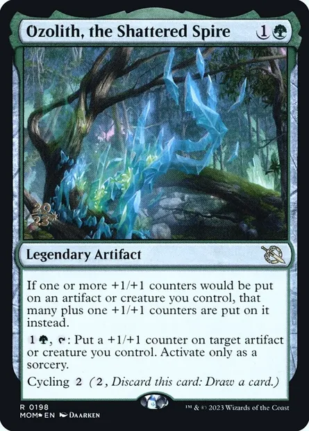Ozolith, the Shattered Spire, Magic card PMOM 198s — March of the Machine Promos set