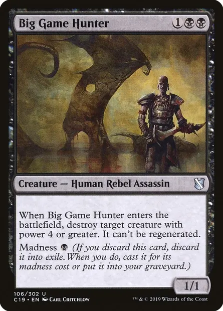 Big Game Hunter, Magic card C19 106 — Commander 2019 set