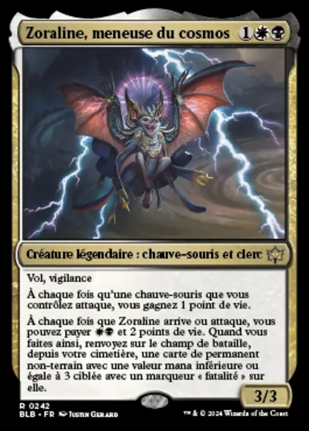 Zoraline, meneuse du cosmos, carte Magic BLB 242 — extension Bloomburrow
