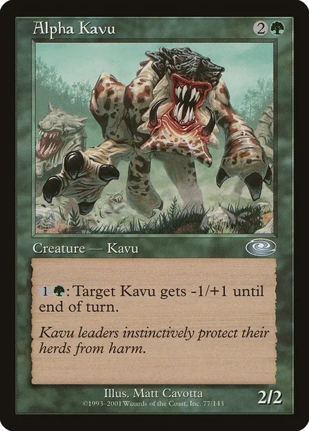 Alpha Kavu, Magic card PLS 77 — Planeshift set