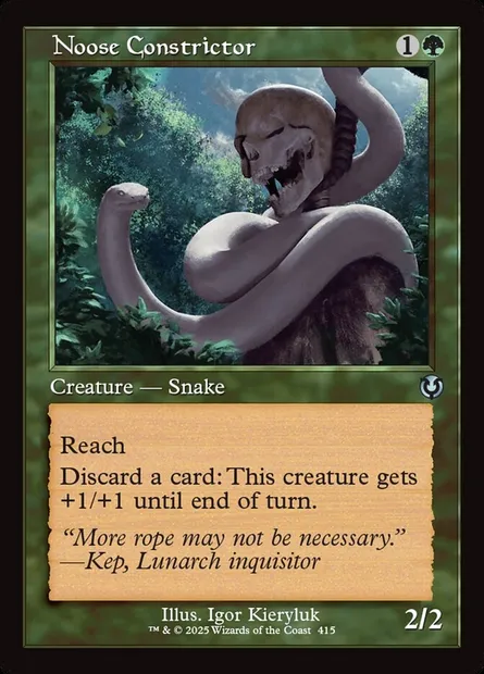 Noose Constrictor, Magic card INR 415 — Innistrad Remastered set