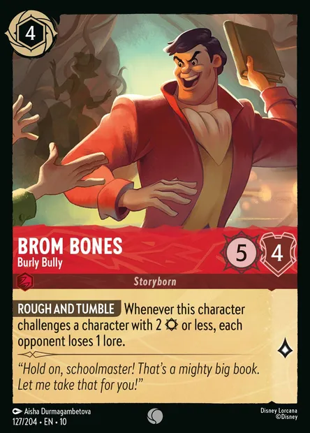 Brom Bones - Burly Bully, Disney Lorcana card CH10-127 — Whispers in the Well set