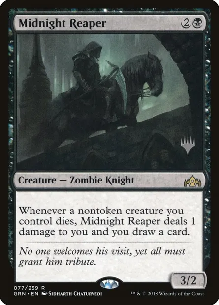 Midnight Reaper, Magic card PGRN 77p — Guilds of Ravnica Promos set