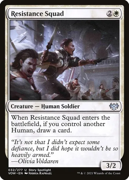 Resistance Squad, Magic card VOW 32 — Innistrad: Crimson Vow set