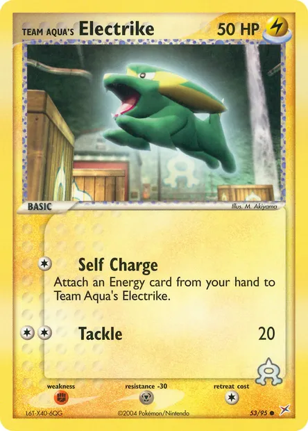 Team Aqua's Electrike, Pokémon card MA 53 — Team Magma vs Team Aqua set