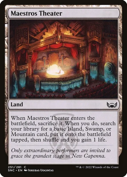 Maestros Theater, Magic card SNC 251 — Streets of New Capenna set