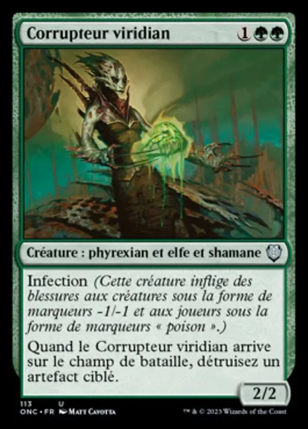 Corrupteur viridian, carte Magic ONC 113 — extension Phyrexia: All Will Be One Commander