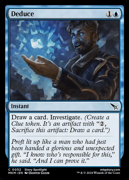 Deduce, Magic card MKM 52 — Murders at Karlov Manor set