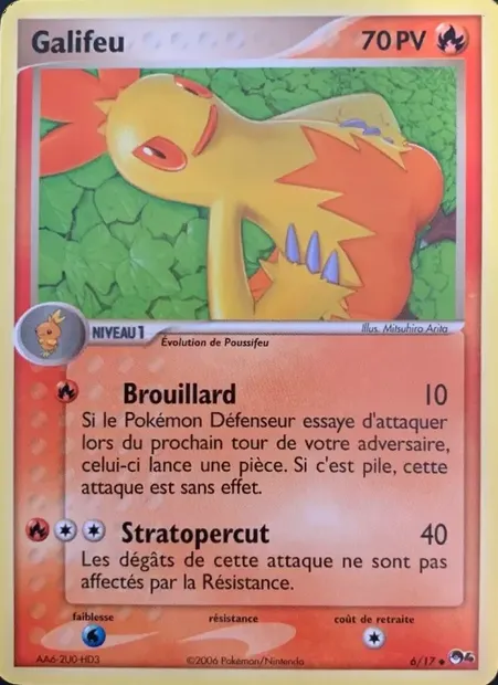 Galifeu, carte Pokémon P4 6 — extension POP Série 4