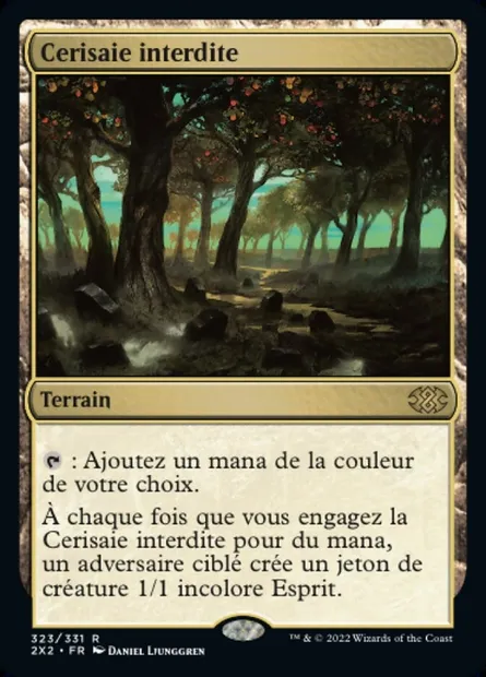 Cerisaie interdite, carte Magic 2X2 323 — extension Double Masters 2022