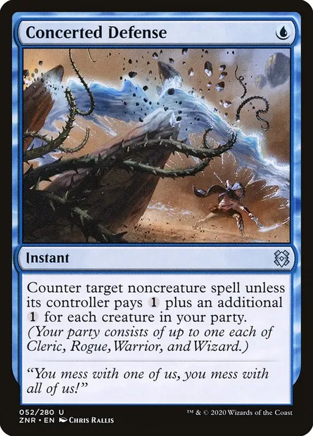 Concerted Defense, Magic card ZNR 52 — Zendikar Rising set