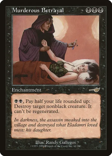 Trahison meurtrière, carte Magic NEM 61 — extension Némésis